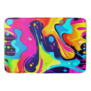 Neon Chaos Liquid Colour Explosion Bath Mat
