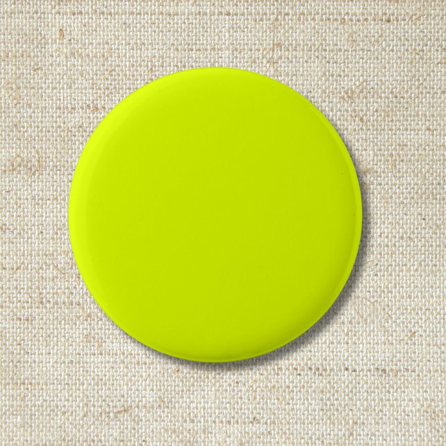 Neon Chartreuse Solid Colour | Classic 2 Inch Round Button (Creator Uploaded)