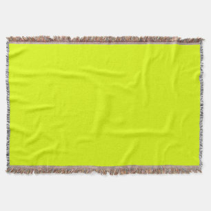 Neon Chartreuse Solid Colour   Classic Throw Blanket
