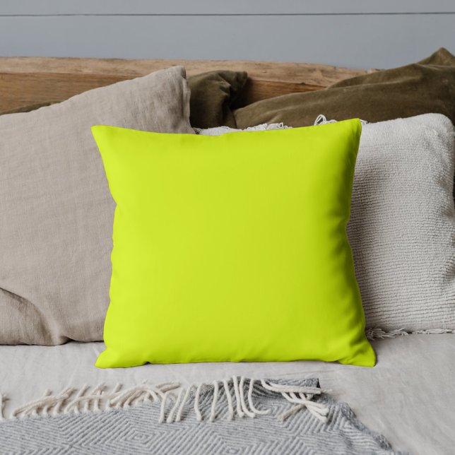 Neon Chartreuse Solid Colour | Classic Throw Pillow (Creator Uploaded)