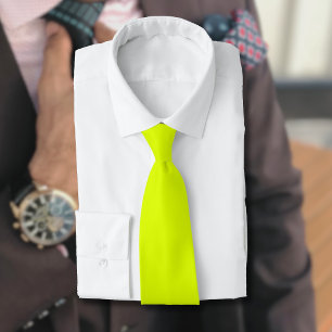 Neon Chartreuse Solid Colour Classic Tie