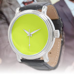 Neon Chartreuse Solid Colour | Classic Watch<br><div class="desc">Neon Chartreuse - Introducing the timeless allure of the Solid Colour Design: a captivating blend of classic form and elegant simplicity. This design is a celebration of the power and beauty found in a single, striking hue. Exuding sophistication, the solid colour design embraces the essence of minimalism, making it a...</div>