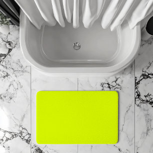 Neon Chartreuse Solid Colour   Trendy Colour Bath Mat