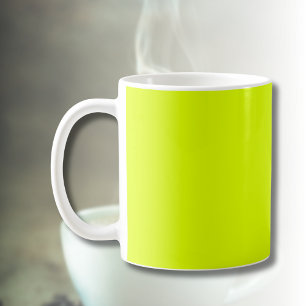 Neon Chartreuse Solid Colour   Trendy Colour Coffee Mug