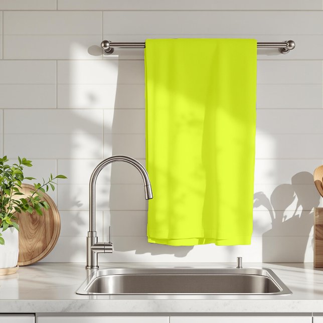 Neon Chartreuse Solid Colour | Trendy Colour Kitchen Towel (Creator Uploaded)