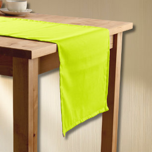 Neon Chartreuse Solid Colour   Trendy Colour Short Table Runner