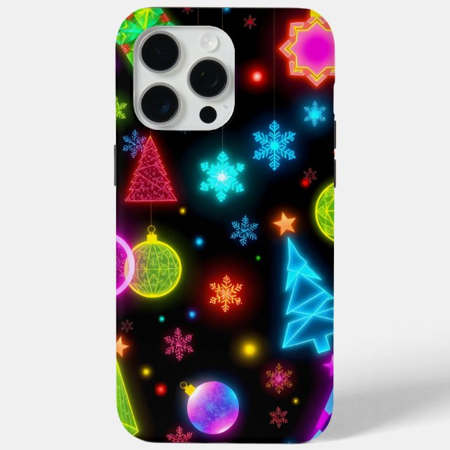neon Christmas ornaments Case-Mate iPhone Case (Back)