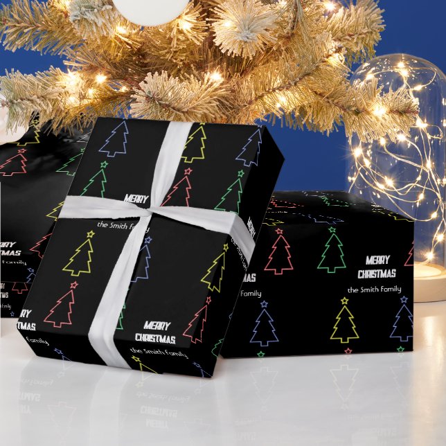 Neon Christmas Wrapping Paper (Holidays)