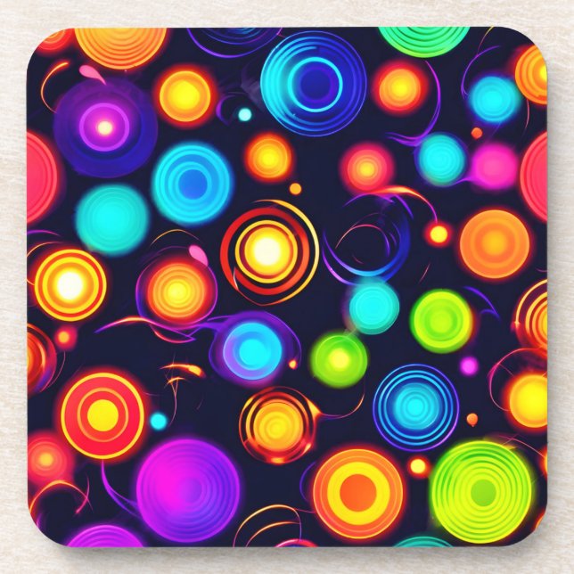 Neon Circle Explosion Coaster (Front)