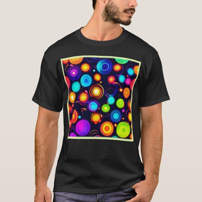 Neon Circle Explosion T-Shirt (Front)