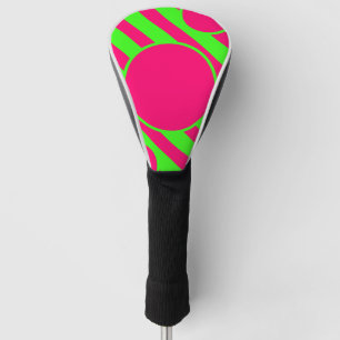 Neon Circle Stripe Golf Head Cover – Customizable