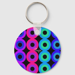 Neon Circles Keychain