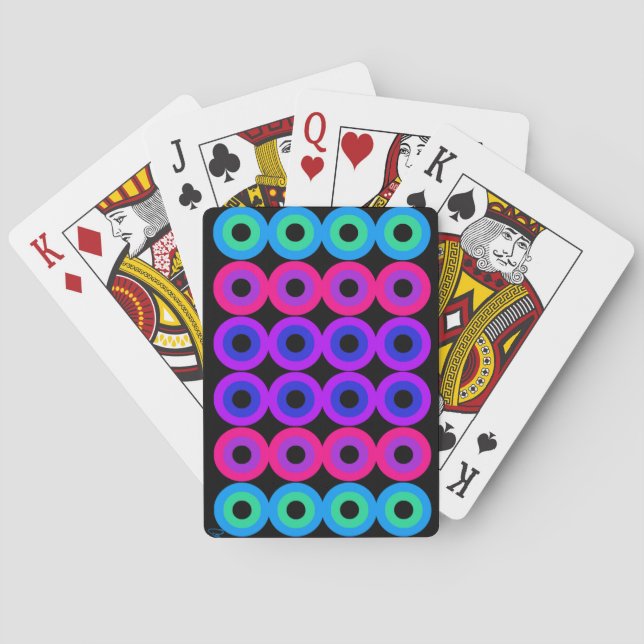 Neon Circles Playing Cards (Back)