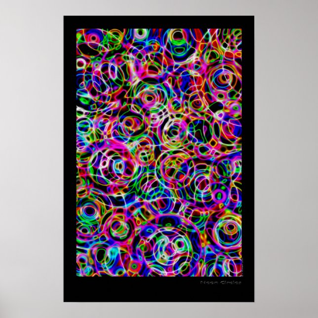 Neon Circles Poster (Front)