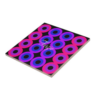Neon Circles Tile