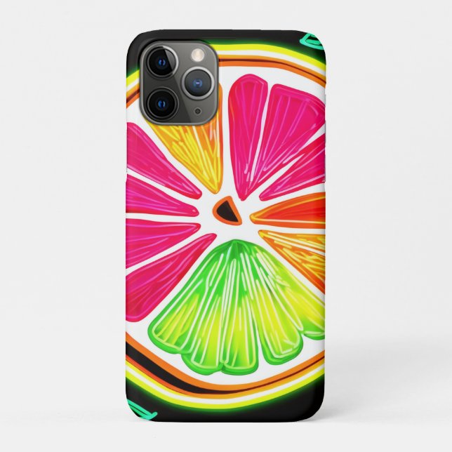 Neon Citrus Fruit Fiesta Case-Mate iPhone Case (Back)