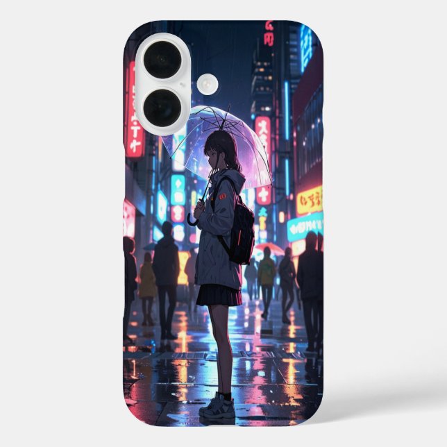 Neon City Girl Case-Mate iPhone Case (Back)