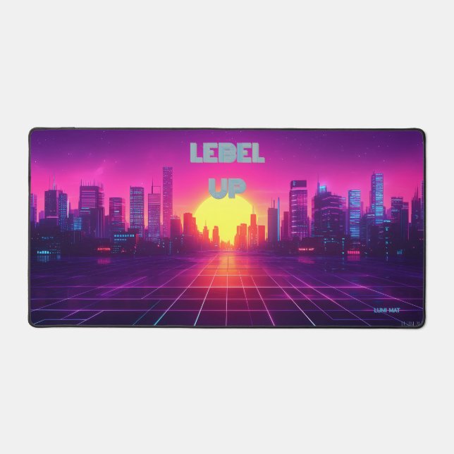  Neon City Twilight Desk Mat (Recto)