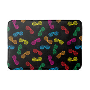 Neon Classic Sunglasses Pattern Bath Mat