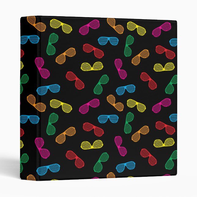 Neon Classic Sunglasses Pattern Binder (Front/Spine)