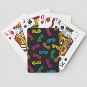 Neon Classic Sunglasses Pattern Playing Cards