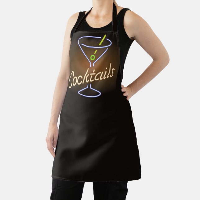 Neon Cocktails Sign Apron (Insitu)