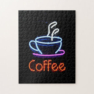 Neon Coffee Sign Jigsaw Puzzle
