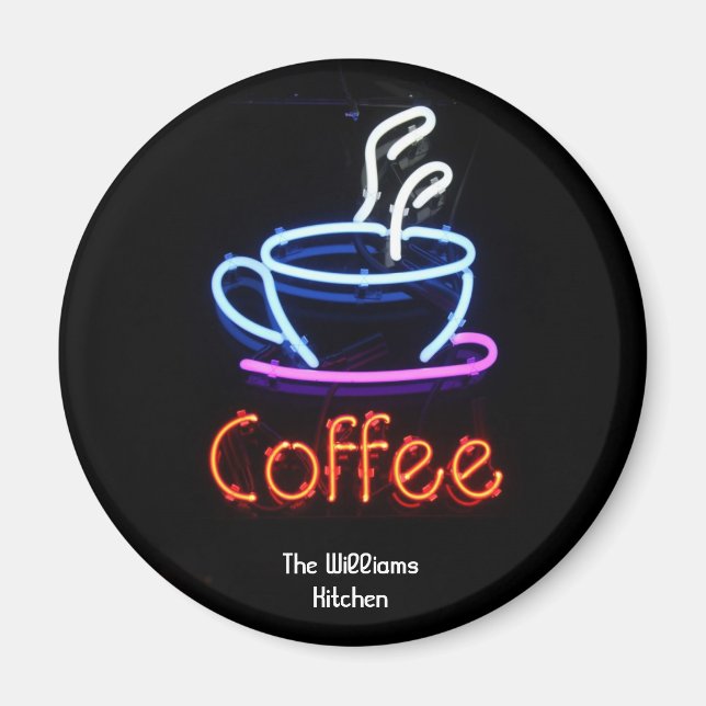 Neon Coffee Sign Magnet (Front)