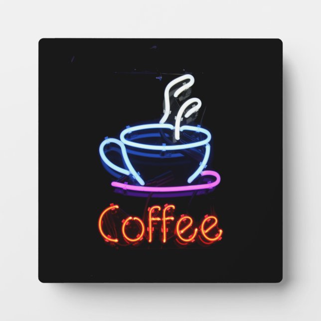 Neon Coffee Sign Plaque (Front)