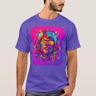 Neon Colorful Glow Party Electro funny T-Shirt