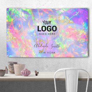 neon colors gemstone banner