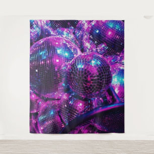 Neon Colour Disco Ball Tapestry