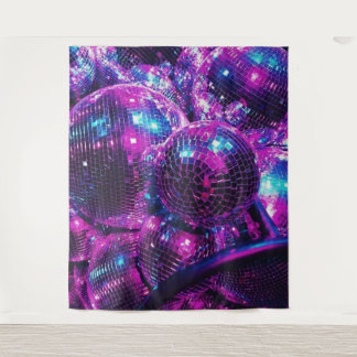 Neon Colour Disco Ball Tapestry