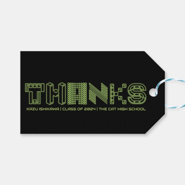 NEON Colour THANKS  Address Labels (Front (Horizontal))