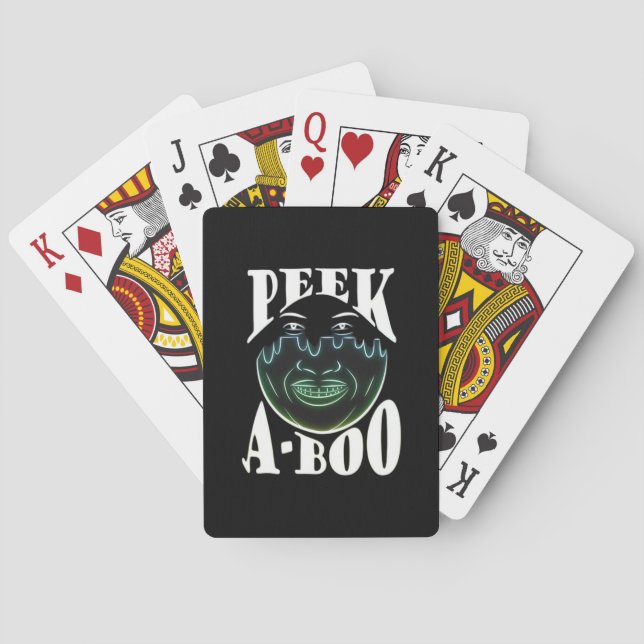 Neon Coloured Artwork - Peekabo Playing Cards (Back)