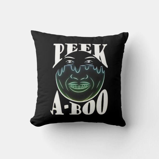 Neon Coloured Artwork - Peekabo Throw Pillow (Front)