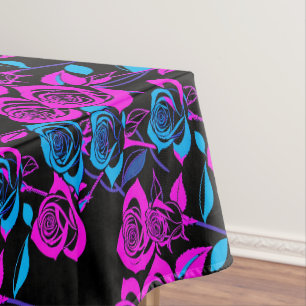 Neon Coloured Roses Tablecloth