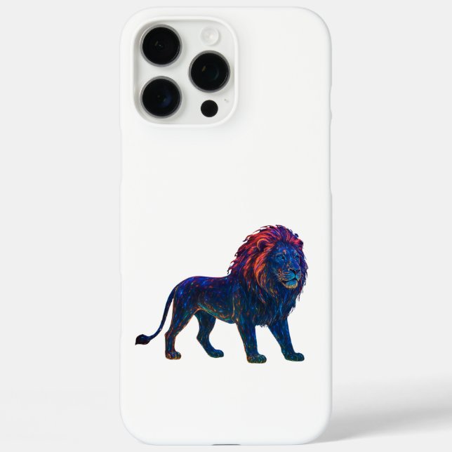 Neon Colourful Lion Art  Case-Mate iPhone Case (Back)