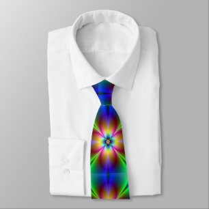 Neon Colours Abstract Design Men's Necktie
