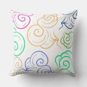 Neon colours abstract design throw pillow