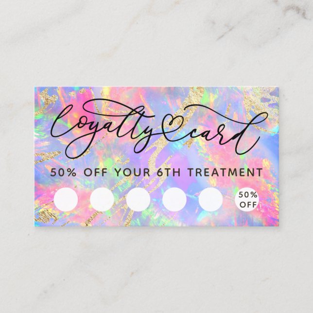neon colours opal loyalty card (Front)
