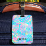 neon colours opal luggage tag<br><div class="desc">opal texture luggage tag</div>