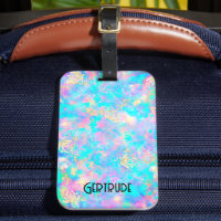 neon colours opal  luggage tag