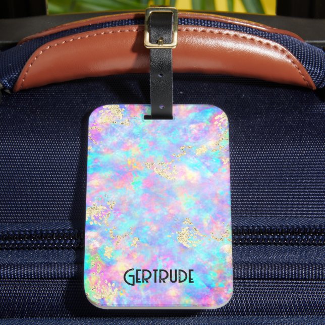 neon colours opal  luggage tag (Front Insitu 2)