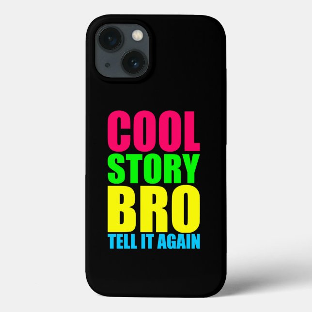 Neon Cool Story Bro Case-Mate iPhone Case (Back)