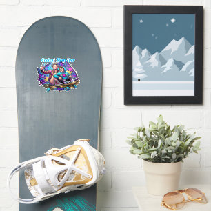  Neon Coolest Mom & Son Synthwave Sticker