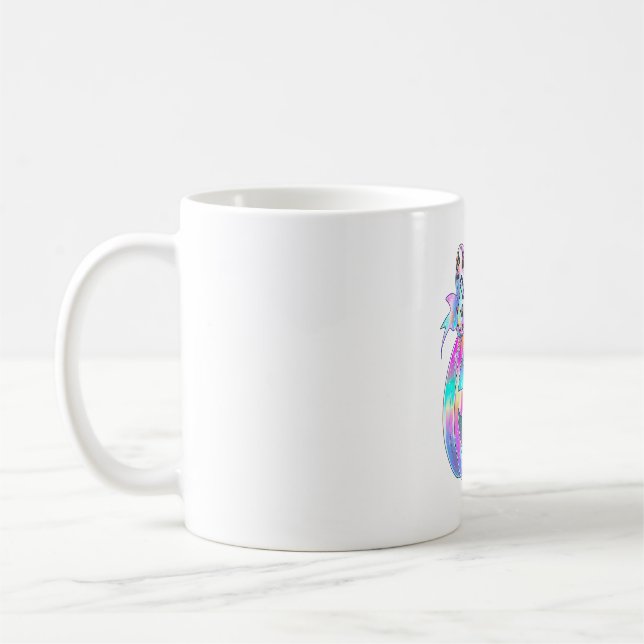Neon Coquette Halloween Pumpkin Coffee Mug (Left)