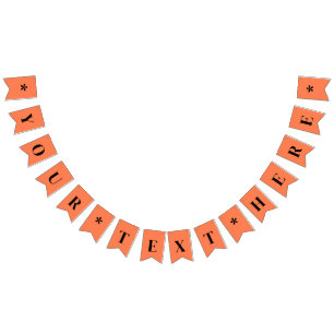 Neon Coral Solid Colour Custom Bunting Flags