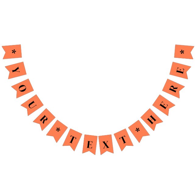 Neon Coral Solid Colour | Custom Bunting Flags (All)