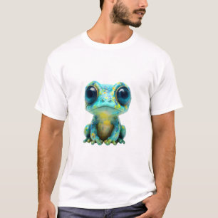 Neon Cosmic Galaxy Splatter Frog Men T-Shirt